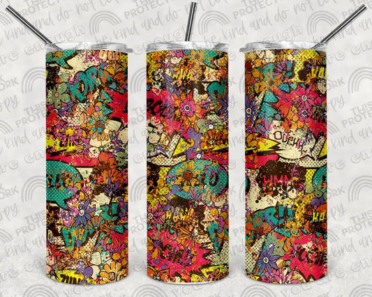 Comic Flower Tumbler