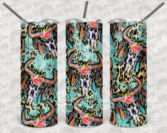 Cowskull Wood Tumbler