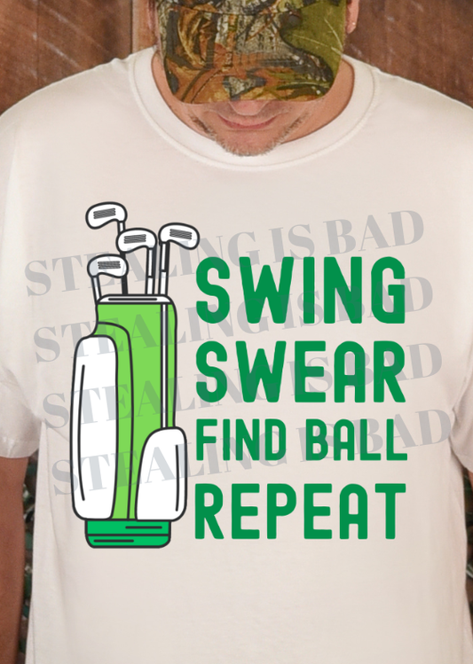 Swing Swear Repeat Tee