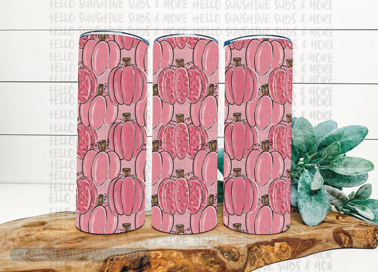 Pumpkin Breast Cancer Tumbler