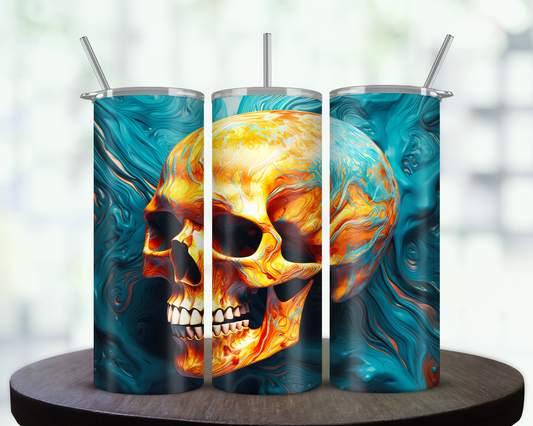 3-D Skull Tumbler