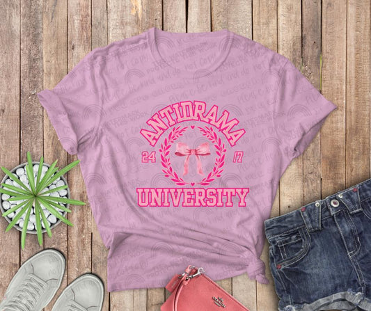 Antidrama University or Club Coquette Tee or Crew