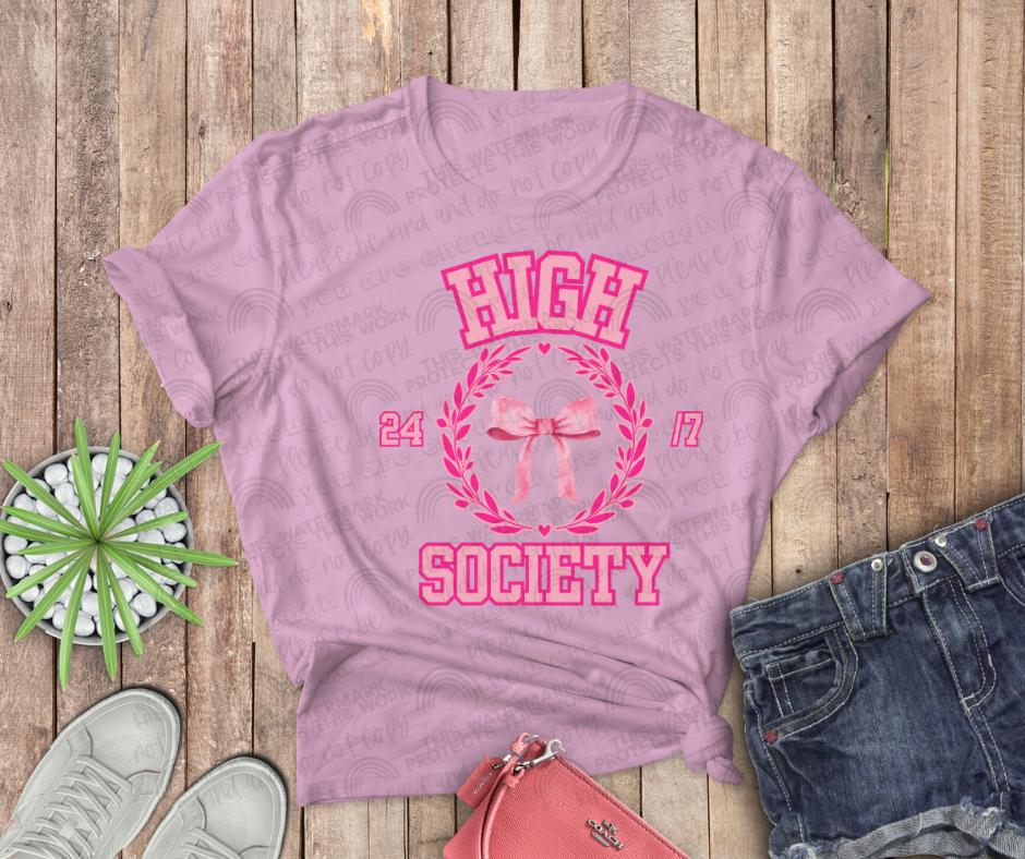 High Society Coquette Tee or Crew