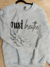 Load image into Gallery viewer, Just Breathe LS Tee or Crew
