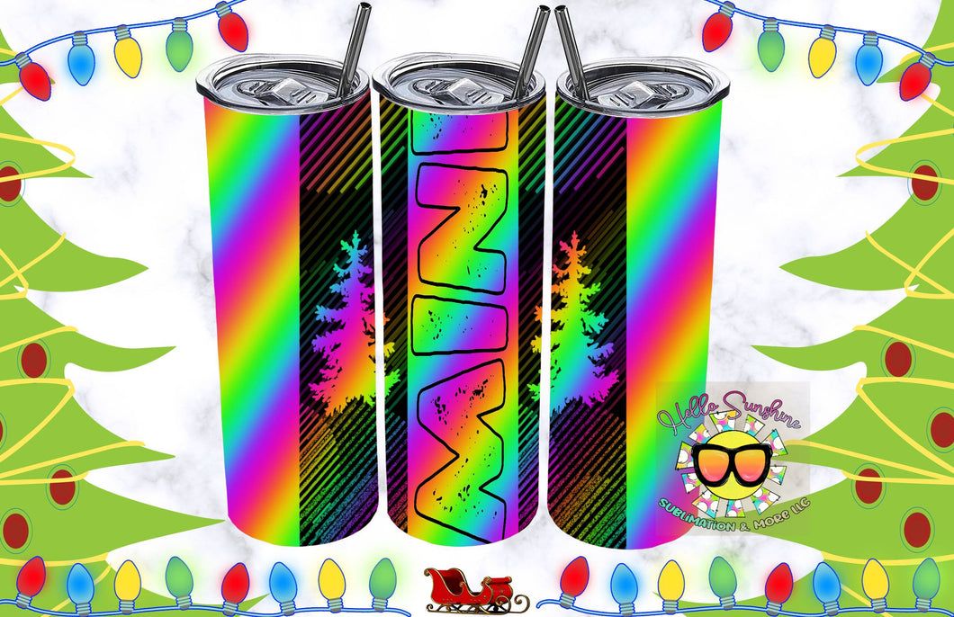 Mini Tie Dye Tree Tumbler