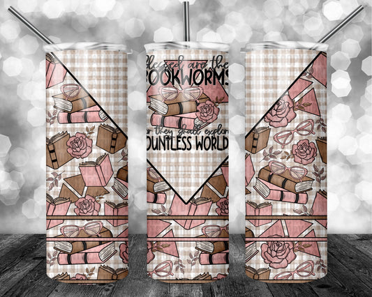 Blessed are the Bookworms Tumbler