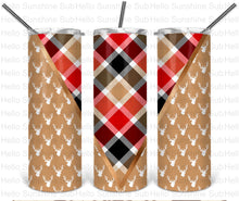 Load image into Gallery viewer, Plaid Deer multiple Color Choices Tumbler
