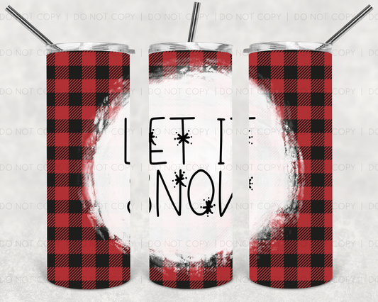 Buffalo Plaid Let It Snow Tumbler