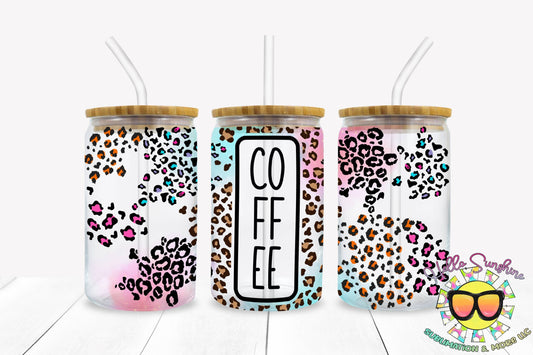 Cheetah Coffee Glass