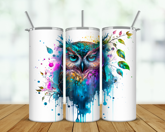 Colorful Owl Tumbler