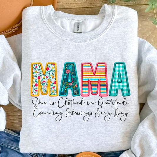 Mama Clothed in Gratitude Tee or crew-retail