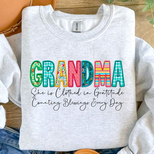 Grandma Clothed in Gratitude Tee or crew-retail