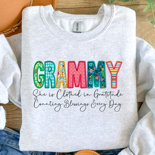 Grammy Clothed in Gratitude Tee or crew-retail