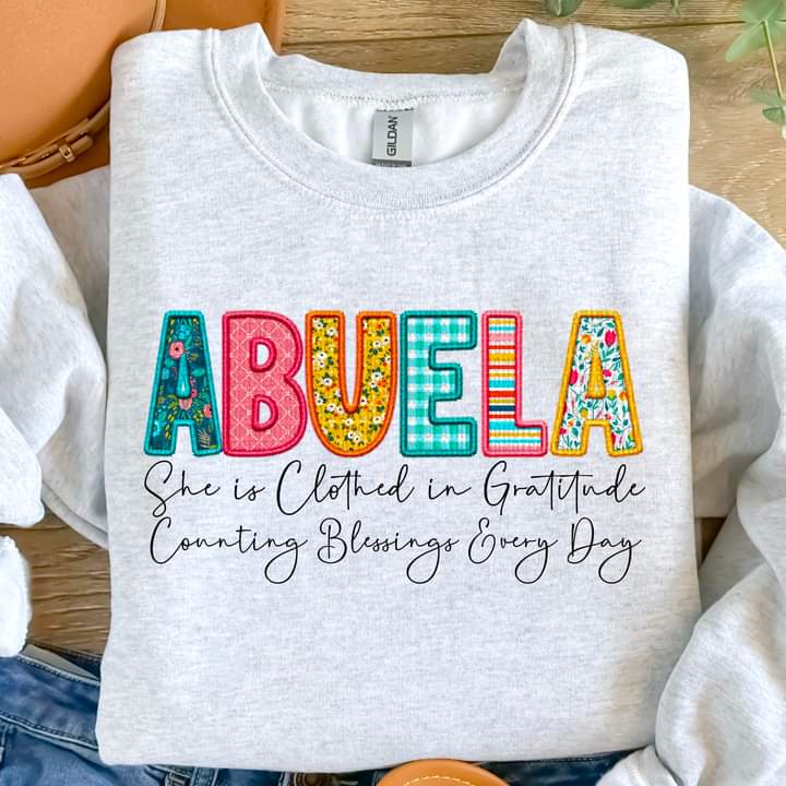 Abuela Clothed in Gratitude Tee or crew-retail