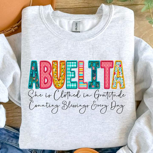 Abuelita Clothed in Gratitude Tee or crew-retail