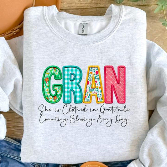 Gran Clothed in Gratitude Tee or crew-retail