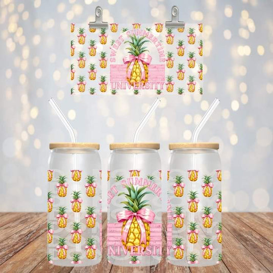 Sweet Summertime University Glass Tumbler