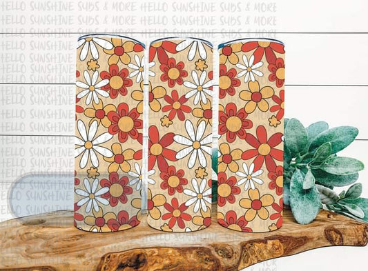 Retro Daisy Tumbler