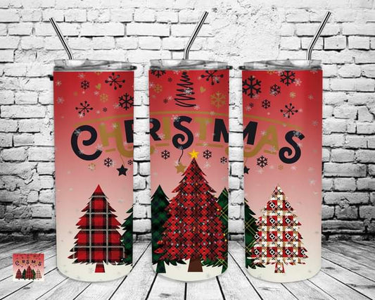 Christmas Buffalo Plaid Tumbler Print