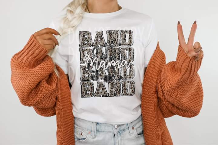 Band Mama Leopard Tee