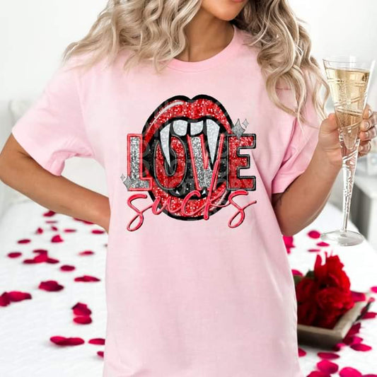 Love Sucks T-shirt or Crew Sweatshirt