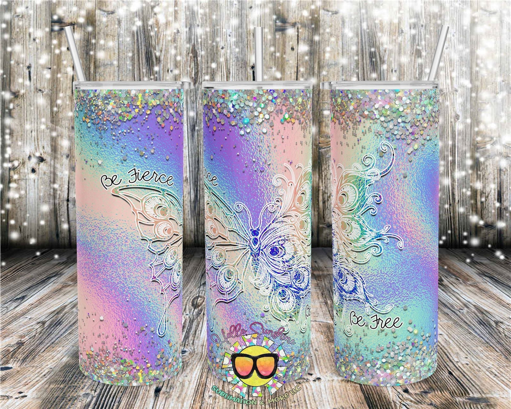 Fierce & Free Butterfly Tumbler