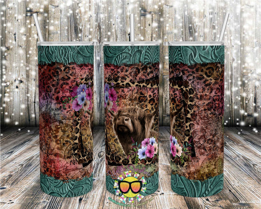 Floral Highland Tumbler