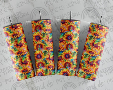 Sunflower Galaxy Tumbler Print