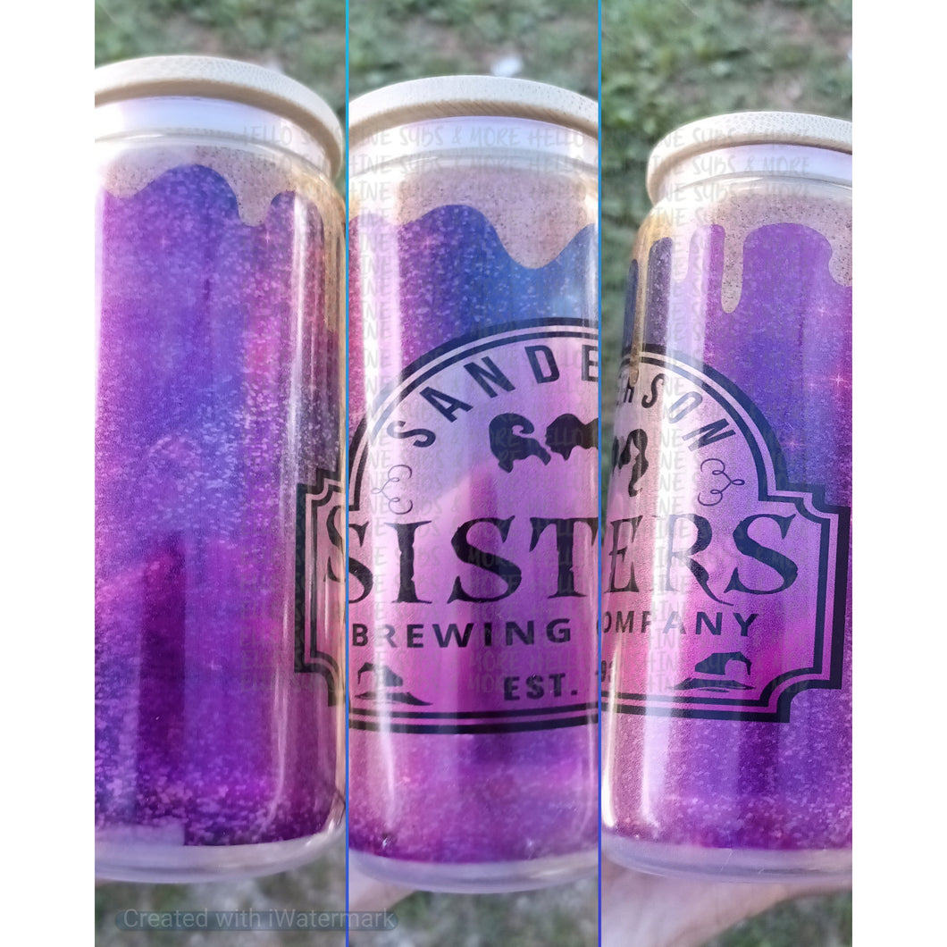 Sisters Halloween Glass-print