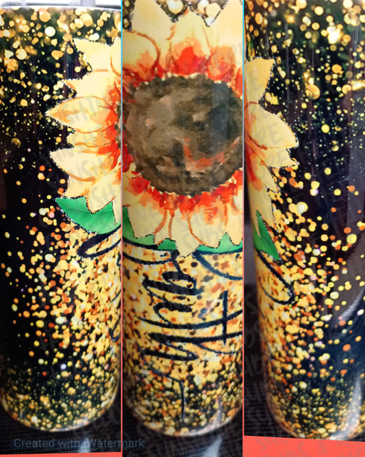 Faith Sunflower Tumbler