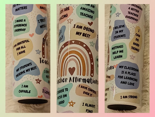 Teacher Affirmations Tumbler
