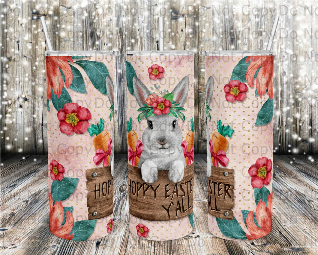 Hoppy Easter Y'All Tumbler Print