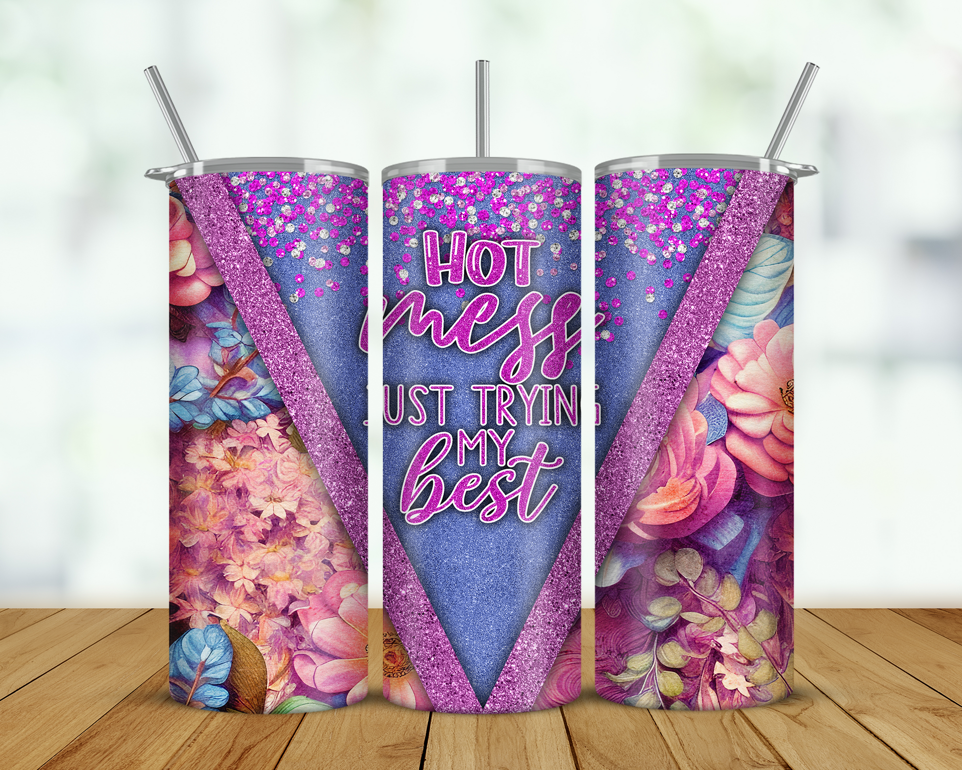 Hot Mess But Trying my Best Tumbler