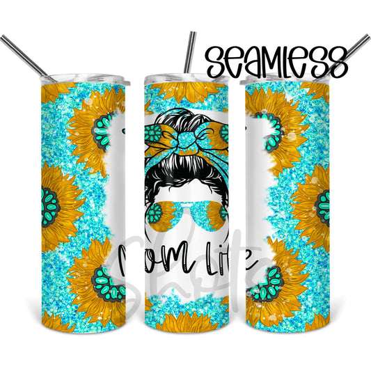 Mom Life Tumbler Sunflower