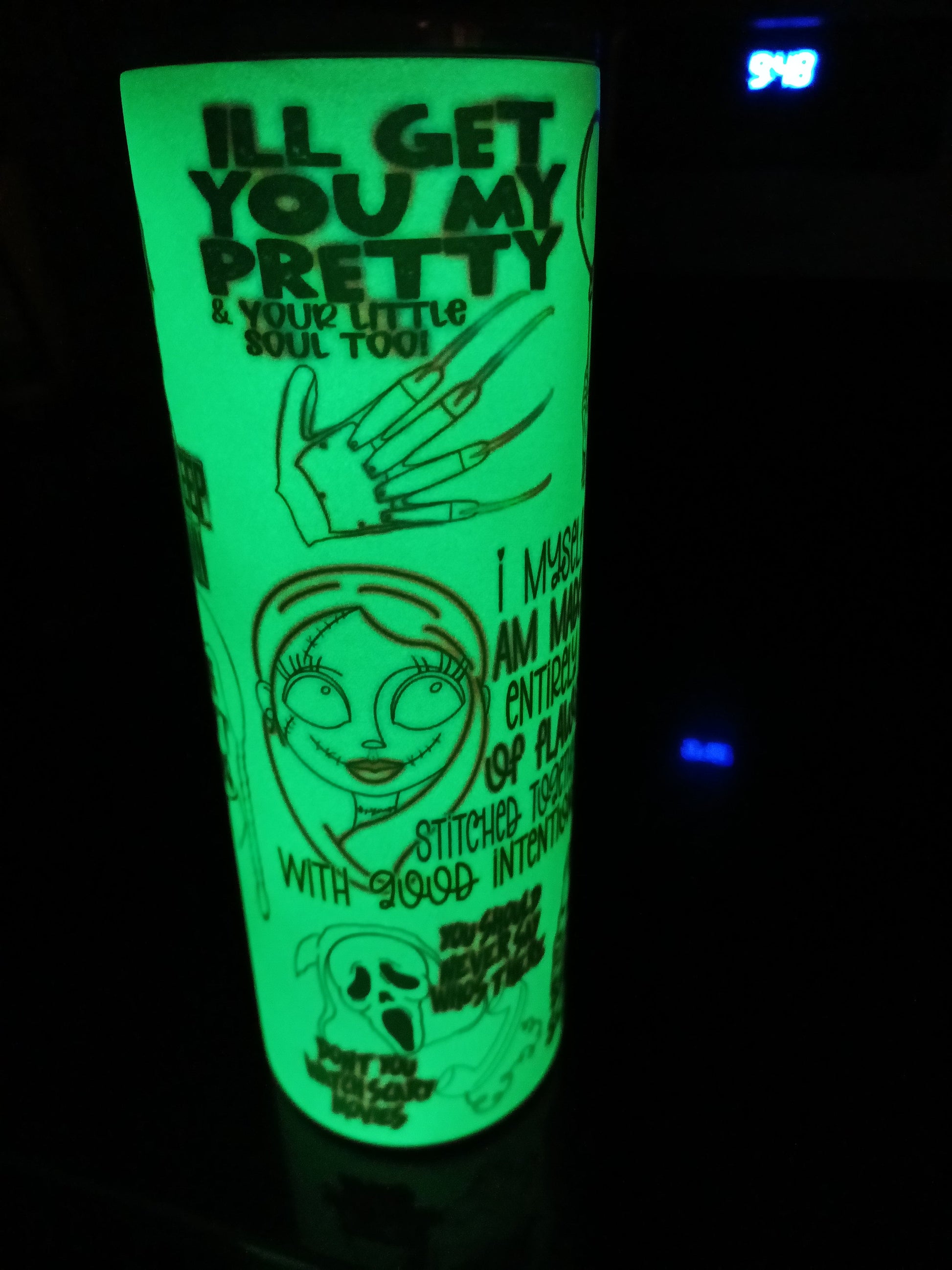 Neon Horror Tumbler
