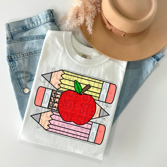 Pencils Your Text Tee