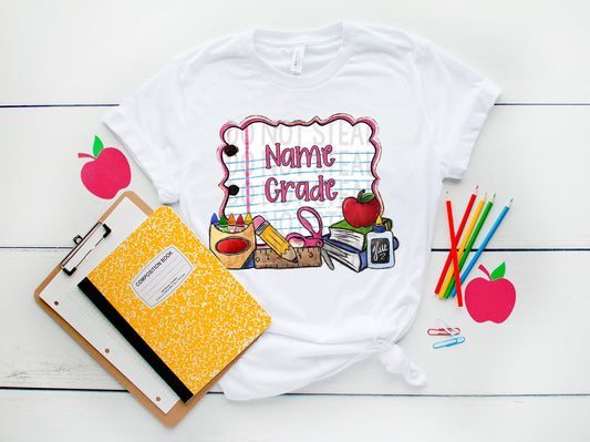 School Name & Grade Tee