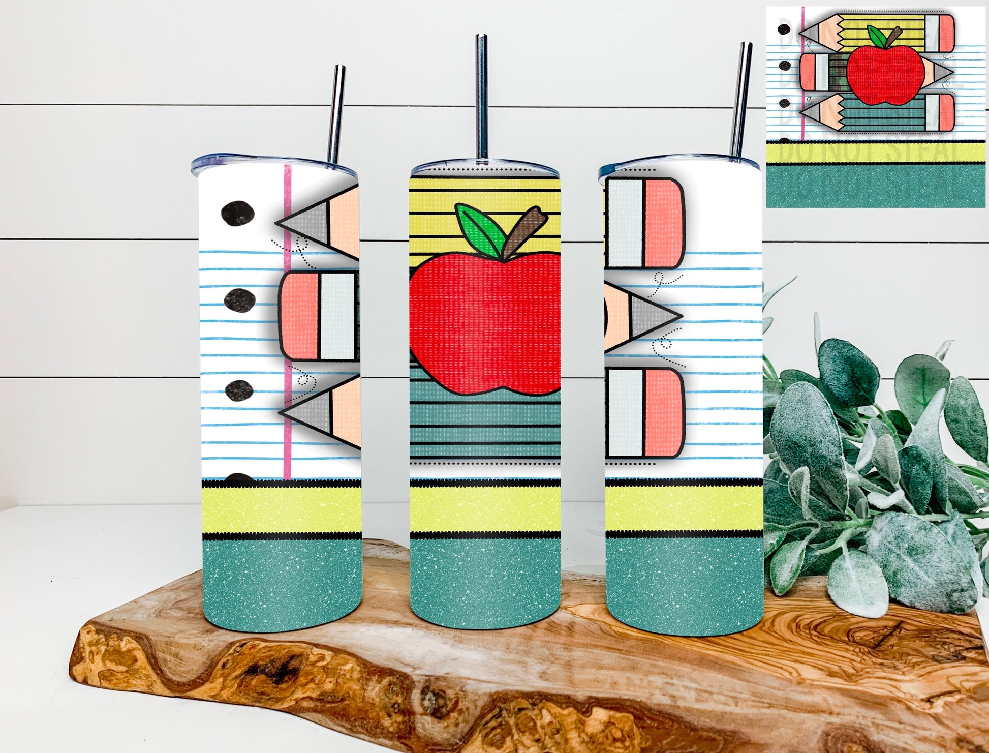 Back to School Tumbler-Pink or Blue