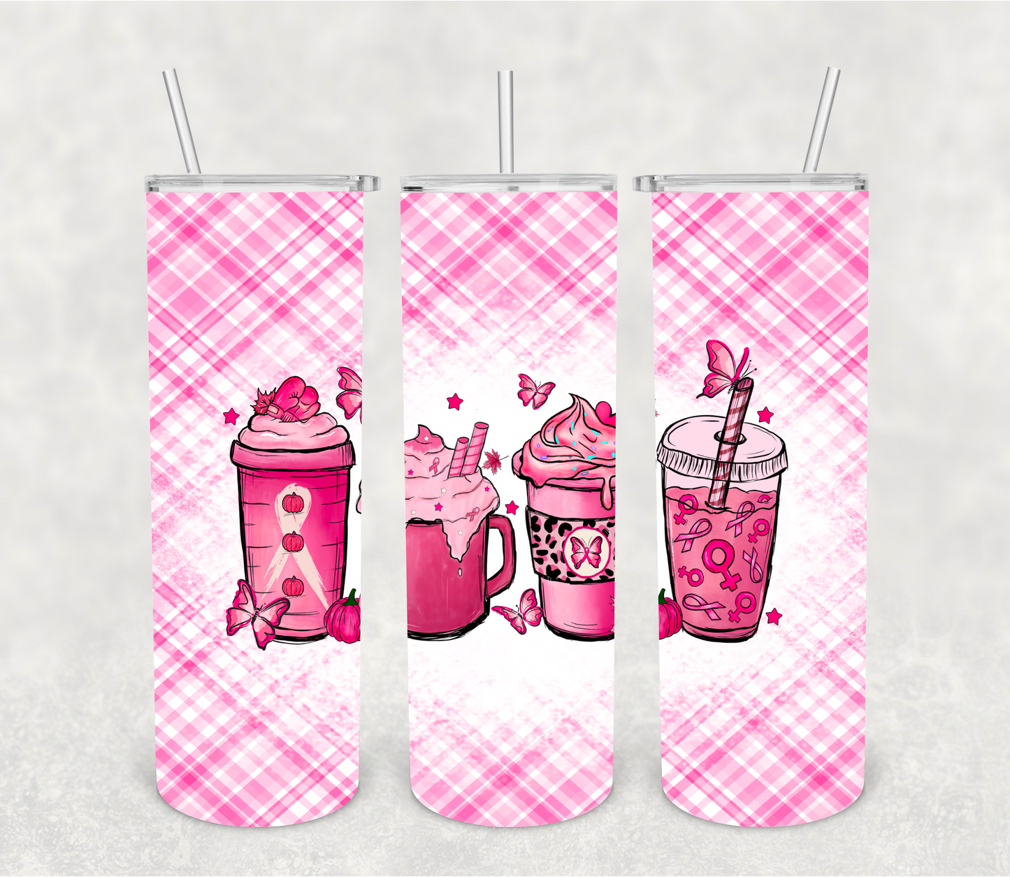 Breast Cancer Awareness Latte's Tumbler