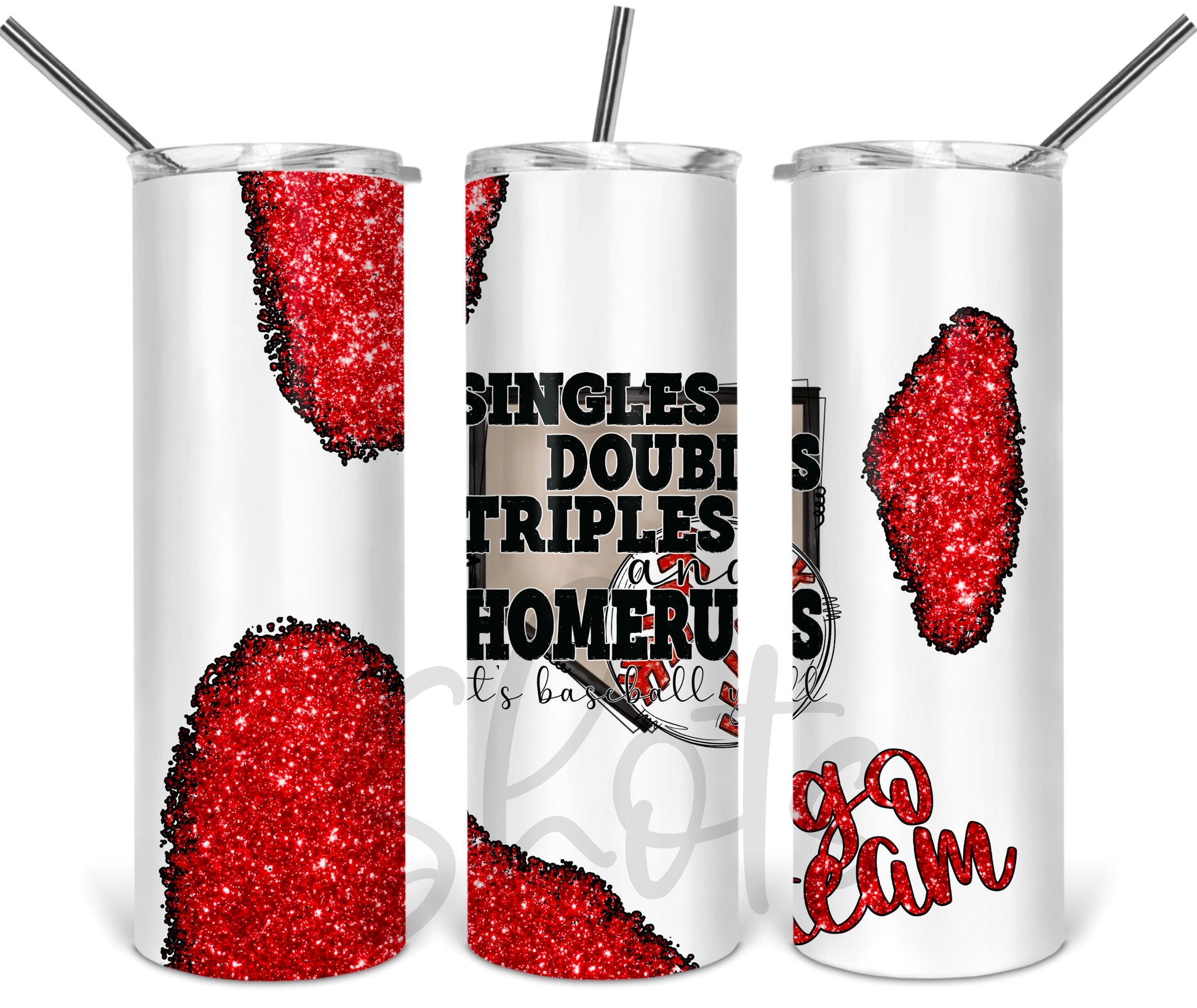 Singles Doubles Triples Baseball Tumbler