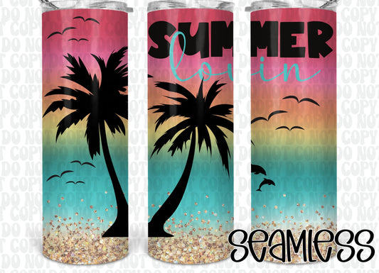 Summer Lovin Tie Dye Beach Tumbler