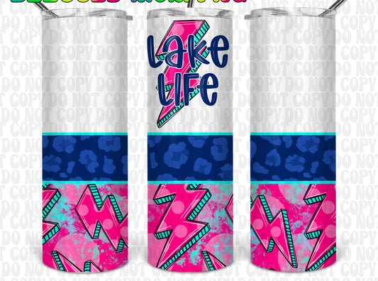 Lake Life Lightening Bolt Tumbler