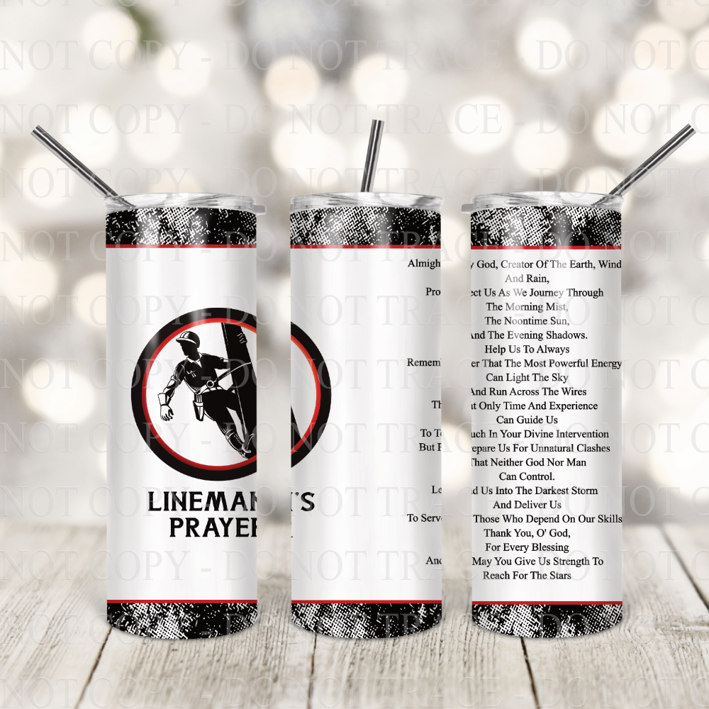 Lineman Prayer Tumbler