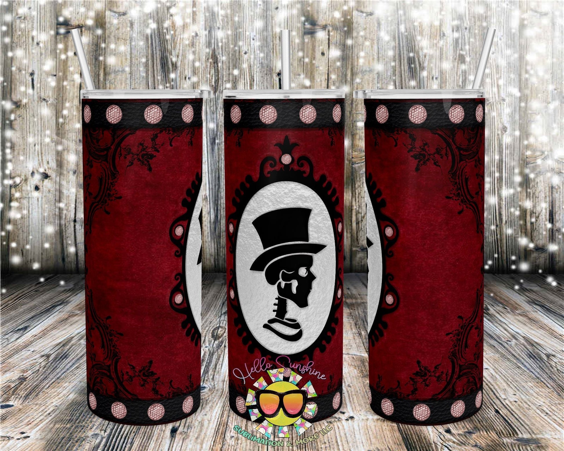 Male Cameo Skeleton Tumbler