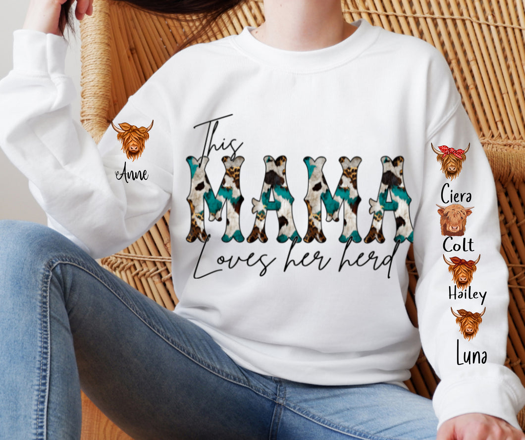Mama Loves Her Herd-Personalized Title & Names