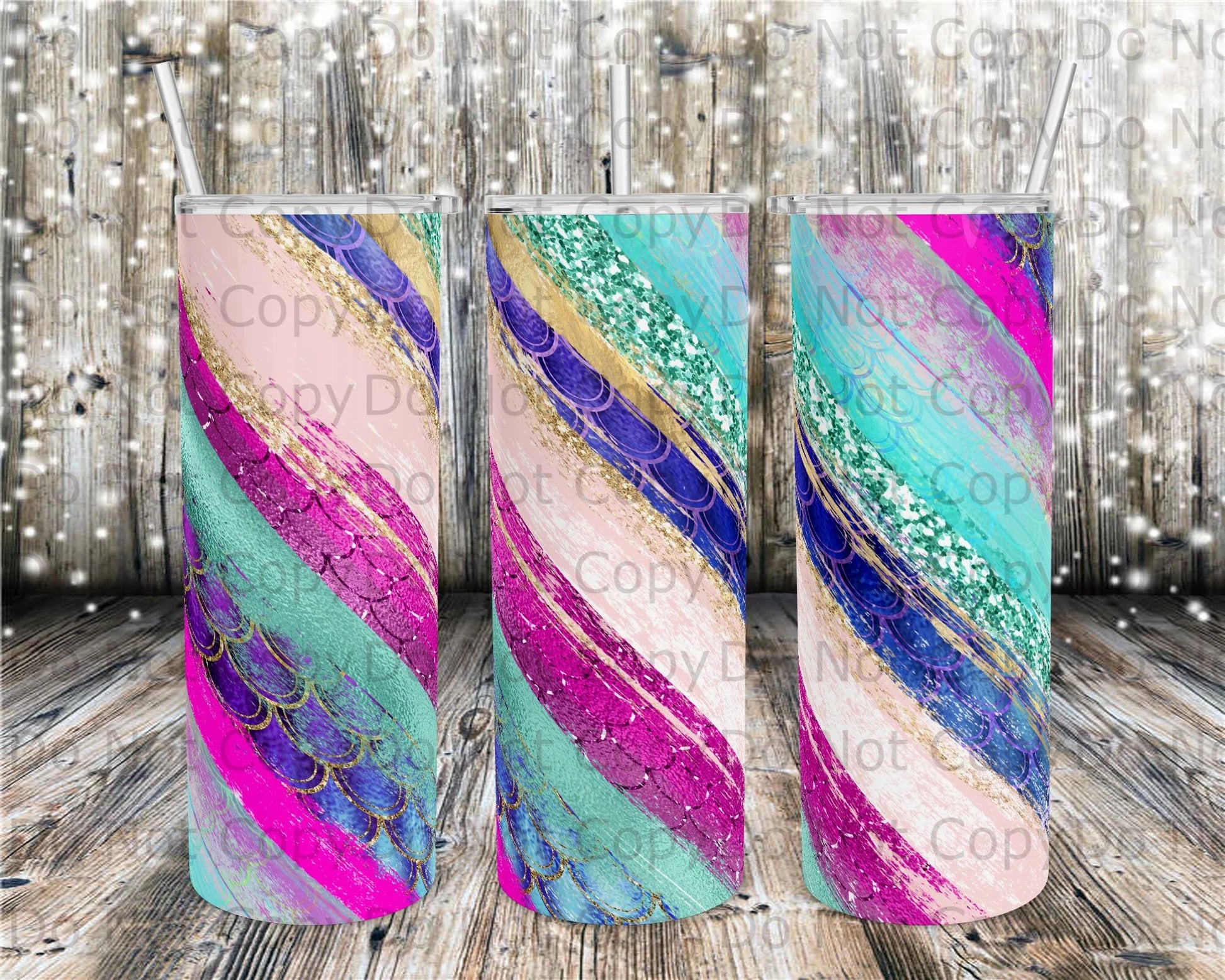 Mermaid Brushstock Tumbler Print