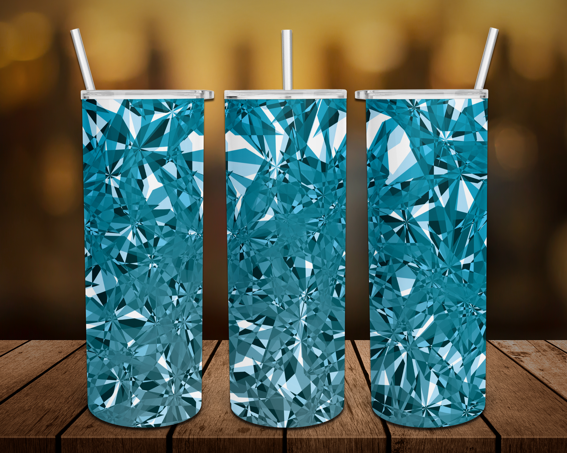 Blue Crystals Tumbler