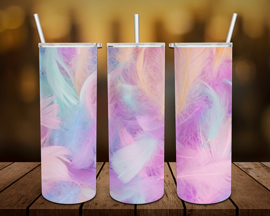 Colorful Feathers Tumbler
