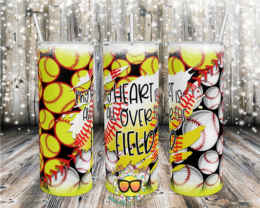 My Heart Is All Over Field Tumbler
