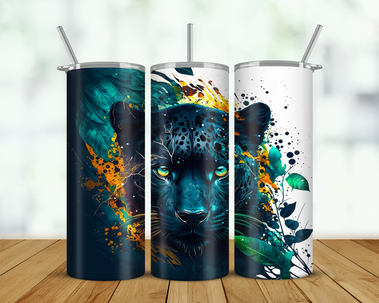 Panther Splatter Tumbler